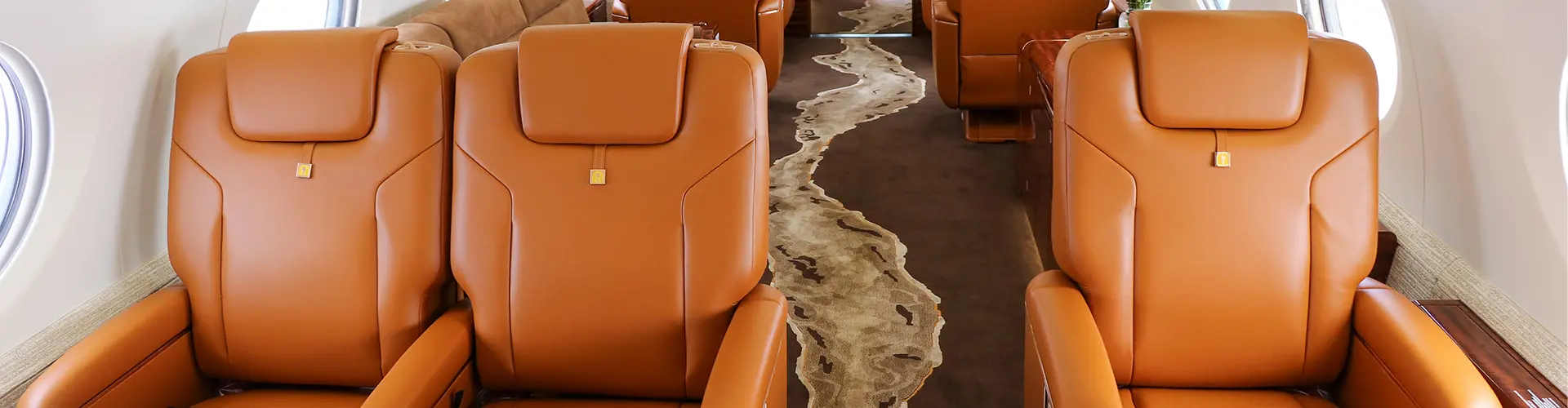 Refurbished interior of Gulfstream G650 by Duncan Aviation Provo