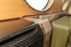 airplane refurbished interior drinkrail and windows